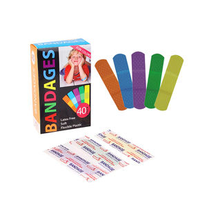 Bandana medis lucu steril dalam kain hitam plester perekat luka fleksibel dengan berbagai warna kulit - Product Image 2