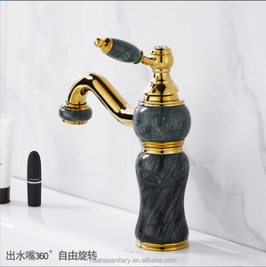 <span class=keywords><strong>Grifos</strong></span> de latón y jade coloridos, mezcladores de agua pequeños de color, para lavabo de baño, mármol, barato - Product Image 6