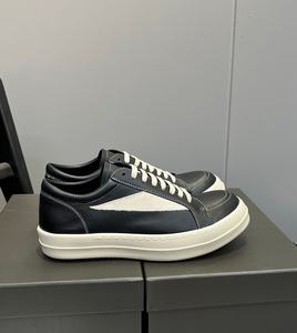 Nouvelles chaussures de sport en cuir véritable noir de haute qualité, chaussures décontractées pour hommes avec semelle en caoutchouc, tendance et à la mode - Product Image 1