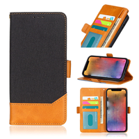 Étui en cuir de toile de portefeuille de luxe pour iPhone 16 Pro Max étuis contraste couleur couverture de sac Mobile accessoires de téléphone portable