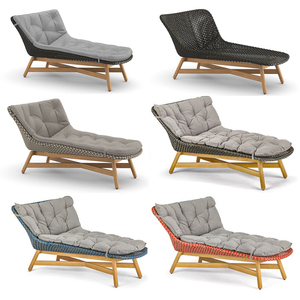 Nordic Teak Beach Chaise Poolside Teak Outdoor Furniture Set La Sala <span class=keywords><strong>De</strong></span> Estar Sillas <span class=keywords><strong>De</strong></span> <span class=keywords><strong>Playa</strong></span> Garden PE Rattan Sun Lounges Chair - Product Image 6