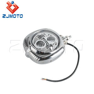 Phare de moto LED rétro étanche IP67 pour <span class=keywords><strong>Harley</strong></span> Honda Yamaha Suzuki | 40W 2800LM feux de route - Product Image 3