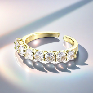 Anillos de Zirconia al por Mayor, Anillos Apilables de Aleación en Tono Plata y Oro para Mujeres y Niñas, Joyería Personalizada para Bodas y Fiestas - Product Image 4