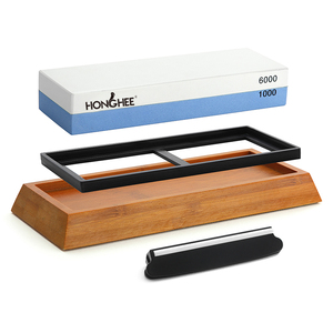 <span class=keywords><strong>Piedra</strong></span> de <span class=keywords><strong>afilar</strong></span> de óxido de aluminio de doble <span class=keywords><strong>cara</strong></span>, soporte de bambú, cuchillo japonés, <span class=keywords><strong>Piedra</strong></span> afiladora de grano 1000/6000 - Product Image 1