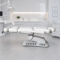 Table de soins esthétiques électrique à 4 moteurs, grande plage d'inclinaison, base métallique épaissie, charge 200 kg, hauteur réglable, pour cliniques dentaires et esthétiques