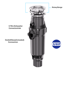 Broyeur de déchets alimentaires électrique domestique Javish de haute qualité, 0,75 CV, technologie silencieuse, alimentation continue - Product Image 2