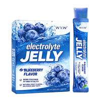 Gelatina de Arándanos Rica en Electrolitos para una Rápida Rehidratación, Apoya la Recuperación Energética, Delicioso Sabor para el Gimnasio y Deportes al Aire Libre