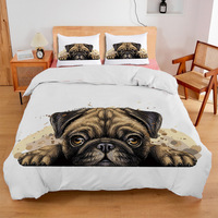 Ensemble de housse de couette à motif personnalisé, ensemble de literie doux pour la peau, 100% polyester, ensemble de literie textile pour la maison