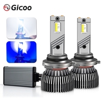 Ampoule de phare antibrouillard LED bicolore H3/HB4/H27/H7/H4/H1/H11 880/881 6000K 12V Nouvelle étanchéité IP67 Ajustement universel