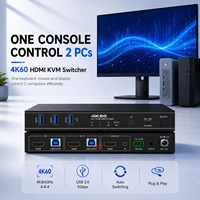 Switch Video Komputer 4K60 HDMI USB 3.0 dengan Keyboard Mouse Monitor Sharing 2 Port 4 Port KVM Switch