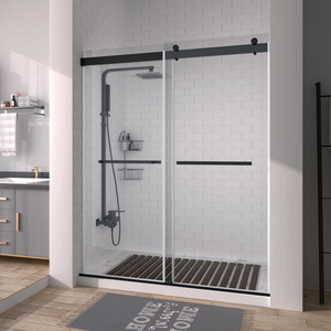 <span class=keywords><strong>Baignoire</strong></span> porte de douche coulissante salle de bain écran de douche en verre prix <span class=keywords><strong>moins</strong></span> <span class=keywords><strong>cher</strong></span> aluminium encadré avec finition brossée verre trempé - Product Image 6