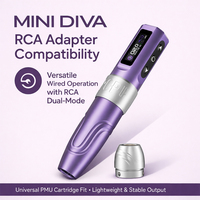 Máquina de Maquillaje Permanente POPU Purple Mini Diva, 2V, Inalámbrica, para SMP y PMU, Venta al Por Mayor