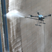 Dron de Limpieza de Alta Presión D15R, Drones para Limpieza de Edificios, Dron Comercial para Limpieza de Paneles Solares y Ventanas