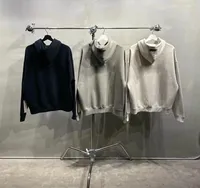 Sweat à capuche surdimensionné en coton 100% de haute qualité, essentiel, en molleton français, douillet, léger, doublure d'hiver, tricot bouffant, essentiel