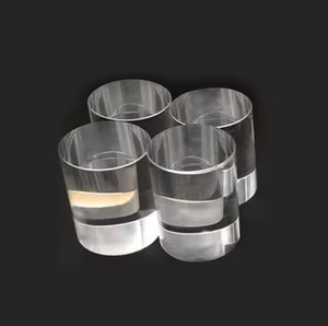 Lentille cylindrique ronde en verre laser en quartz saphir JGS1 sur mesure - Product Image 2