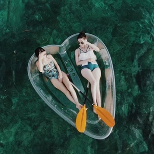 เรือคายัคแก้วใสพลาสติกใสรูปทรงหัวใจสำหรับนักท่องเที่ยว - Product Image 3