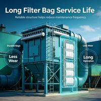 Nouvelle machine industrielle de purification de poussière à jet pulsé, haute capacité, en acier inoxydable, pour collecteur de poussière en sac, fournie directement par l'usine