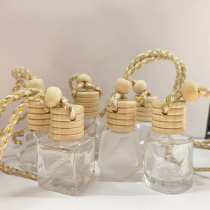5ml 10ml Mini Glass Luxury Elegant Design Car Perfume <b>Bottles</b> Empty Diffuser Screw Cap Screen Printing Hanging <b>Bottle</b> - Product Image 5