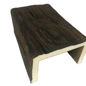 Moldura de madera sintética para construcción de techo, Rayo de poliuretano decorativo de alta calidad