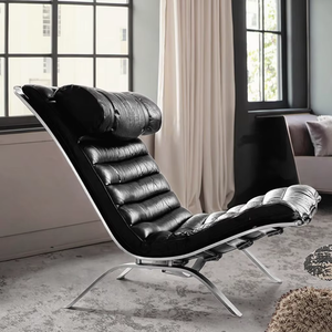 Lusso soggiorno mobili in pelle accento sedia di lusso Designer per il tempo libero poltrona divano per il soggiorno dell'hotel - Product Image 4