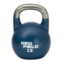 Kettlebells de compétition standard internationaux avec poignée en acier inoxydable peint à la poudre pour l'entraînement de force et la remise en forme