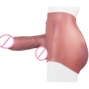 SXXY Silicone Realistic Large Thick Hollow <b>Dildo</b> With Boxer Shorts Silicone Panties Penis Sleeve Cock Extender Sex Toys for Men - Product Image 3