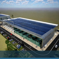 Estructura de Acero Prefabricada para Construcción Rápida, Almacén, Garaje, Gran Espacio de Almacenamiento, Supermercado, Centro Comercial