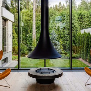 CRUISE <span class=keywords><strong>focolare</strong></span> resistente <span class=keywords><strong>al</strong></span> calore caminetti casa sospensione di calore alcool appeso camino con tavolo 1300/1500mm senza vetro - Product Image 3