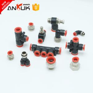 Sıcak satıcılar hava kontrol panelleri ve takım tezgahı bakımı için Push-Fit Tee plastik pnömatik bağlantı parçaları - Product Image 5