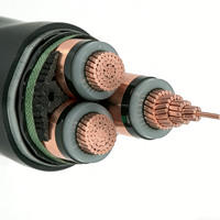 3-adriges XLPE-isoliertes, armiertes PVC-ummanteltes Stromkabel 240/300/400mm² Elektrokabel U1000 R2V RVFV NYY YVV N2XY N2XBY Kupfer
