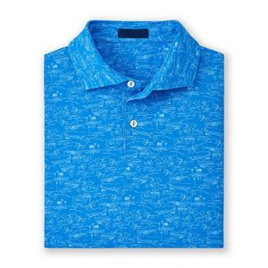 T-shirts de golf à col pour hommes, OEM avec broderie de logo, 80% polyester, 20% élasthanne - Product Image 3