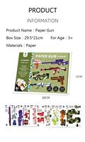 Kit de bricolage pour la fabrication de fusils en papier origami, jouet artisanal pour enfants, activité créative de pliage, jouets éducatifs DIY pour enfants
