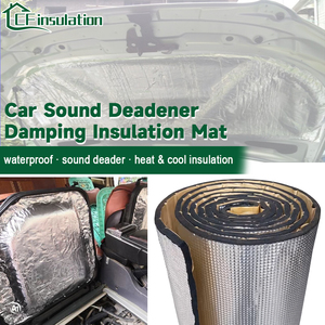CF RUBA Moderne NBR Isolation Mousse Amortissement Matériau Auto-Adhésif En Fibre De Verre En Aluminium Feuille pour Capot De Voiture Van Camper Camping-Car - Product Image 5