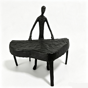 Esculturas Abstractas de Hierro Fundido de Hombre Tocando el Piano, Figura Moderna de Músico de Metal, Arte para Mesa de Oficina en Casa, Decoración del Hogar Hecha a Mano - Product Image 4
