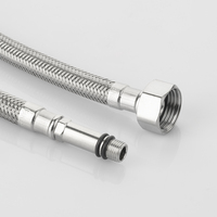 Tuyau d'extension flexible FANSKI en acier inoxydable tressé SUS 304 F1/2XM10X1 avec écrou mâle pour robinet de cuisine