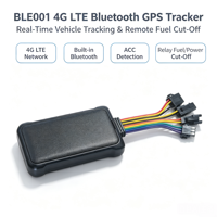 Traceur GPS Bluetooth 4G pour voiture BLE001, localisateur en temps réel avec détection ACC et coupure de carburant à distance