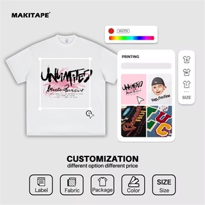 T-shirts pour hommes K3202 OEM personnalisés de haute qualité 240 g/m² 100 % coton, impression de logo de marque personnalisée, t-shirt uni pour hommes - Product Image 2