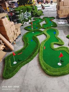 Usine en gros 9 trous de <span class=keywords><strong>Golf</strong></span> vert sur mesure <span class=keywords><strong>Mini</strong></span> <span class=keywords><strong>Golf</strong></span> Putting Green intérieur extérieur pratique Portable grande taille mettre tapis - Product Image 2