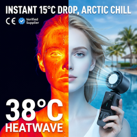 Ventilateur de refroidissement semi-conducteur avec plaque de glace, mini ventilateur portable pliable haute performance, rechargeable, USB, pour l'été et l'extérieur
