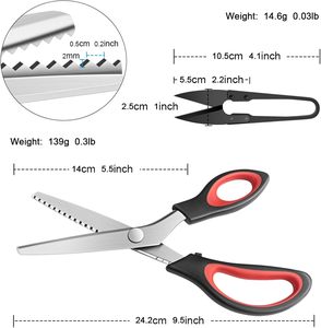 Tijeras de Sastre Triangulares en Zigzag con Diseño de Dientes de Perro, Tijeras para Encaje - Product Image 4