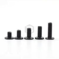 Vis de machine à verrouillage BOSS M2x5mm à tête cylindrique fraisée, filetage métrique, en acier au carbone zingué noir, classe 4.8 6.8, type Nylock