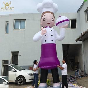 Chef inflable <span class=keywords><strong>restaurante</strong></span> publicidad al aire libre decoración Chef inflable <span class=keywords><strong>chica</strong></span> alta calidad inflable dibujos animados Chef personaje - Product Image 6
