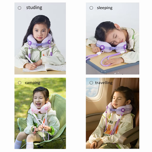 Bantal Pesawat Bentuk U dari Busa Memori yang Nyaman, Penyangga Leher dan Kepala, Bantal Leher Portabel untuk Perjalanan, untuk Anak Laki-laki dan Perempuan - Product Image 4