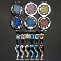 Hersteller 9D Macaron Chamäleon Katzenauge Nagellackpulver Multichrome Aurora Magnetisches Nagelpigment
