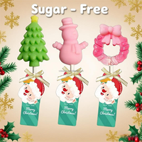 Christmas Gift Box 3D Sugar Free Lollipop Assorted Shapes Holiday Candy Bulk Wholesale for Kids Party Favor