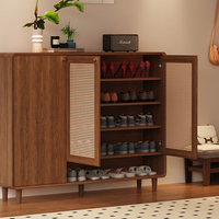 Armoire de rangement étagère à chaussures boîte à chaussures tissage armoire à chaussures moderne grande capacité armoire d'entrée