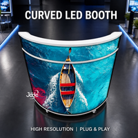 Écran d'affichage LED portable pour DJ, écran vidéo LED incurvé en forme d'arc, mur vidéo LED couleur pleine, console mobile pour boîte de nuit, événement, scène, fête