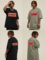 T-shirt homme oversize simple personnalisé 100% coton, style streetwear sport, haute qualité, respirant