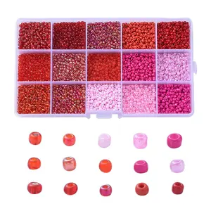 JC crystal 15 grids box 2mm 3mm 4mm seed beads set glass christmas lucky bag glass seed beads jewelry kits