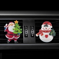 Diffuseur de parfum créatif pour grille d'aération de voiture de Noël, en résine, motif dessin animé, ornement et accessoire décoratif automobile, diffuseur d'aromathérapie
